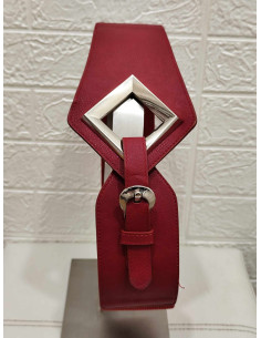 CINTURÓN ROMBO BURDEOS