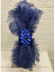 CINTURÓN PLUMAS AZUL