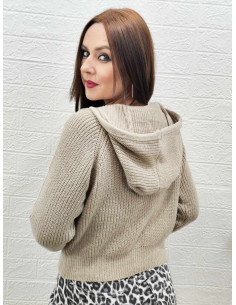 CHAQUETA CREMALLERA TAUPE 2