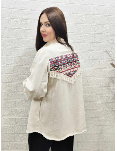 CHAQUETA OLIMPIA BLANCO ROTO (TALLAS DE 36 A 42) 2