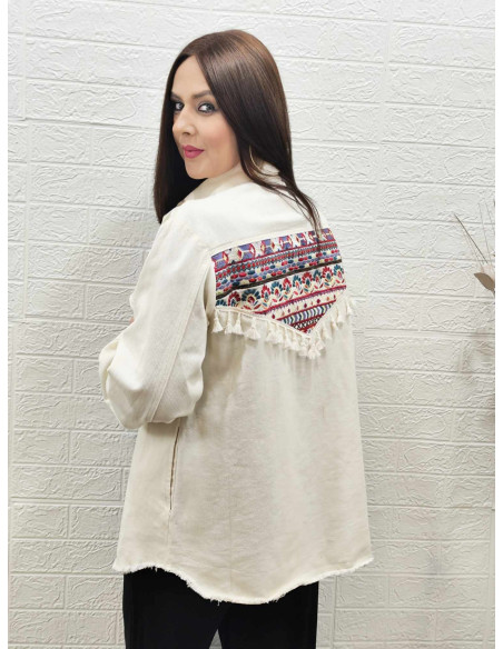 CHAQUETA OLIMPIA BLANCO ROTO (TALLAS DE 36 A 42)