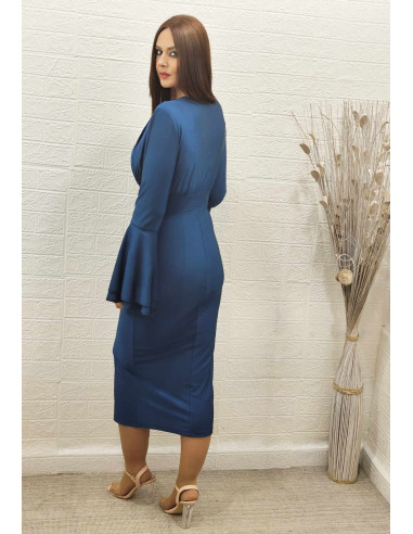 VESTIDO AMALIA PETRÓLEO (TALLA DE 36 A 42)