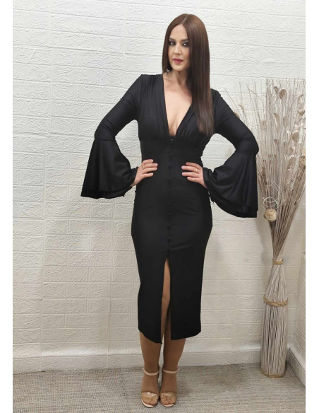 VESTIDO AMALIA NEGRO (TALLA DE 36 A 42)