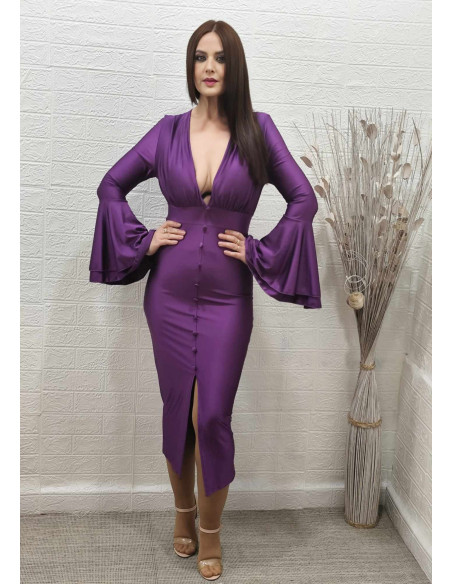 VESTIDO AMALIA MORADO (TALLA DE 36 A 42)