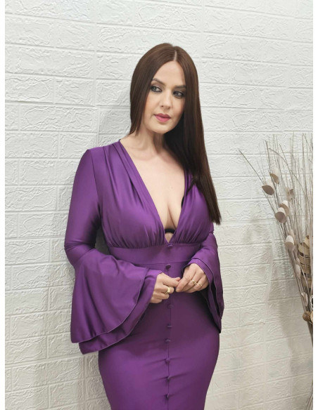 VESTIDO AMALIA MORADO (TALLA DE 36 A 42)