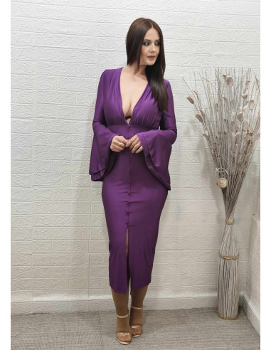 VESTIDO AMALIA MORADO (TALLA DE 36 A 42)