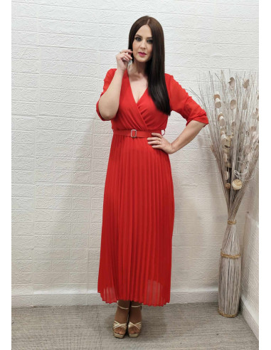 VESTIDO CARLA ROJO (TALLA DE 36 A 42)