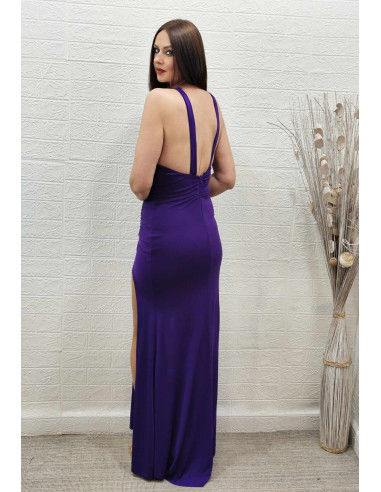 VESTIDO NUDO MORADO