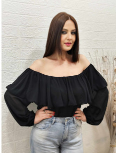 BLUSA VAIOLET NEGRA (TALLAS DE 36 A 42)