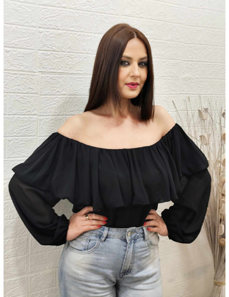 BLUSA VAIOLET NEGRA (TALLAS DE 36 A 42)