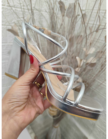 SANDALIAS SALY PLATA