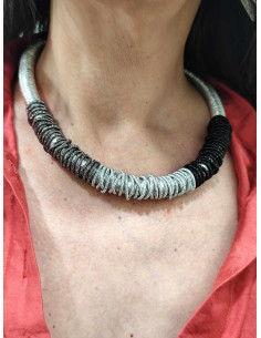 CHOKER TRICOLOR PLATA 2