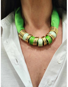 COLLAR PAÑUELO ANILLAS VERDE 2