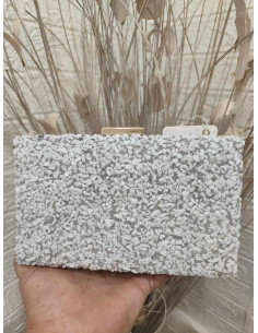 BOLSO PIEDRAS BLANCO