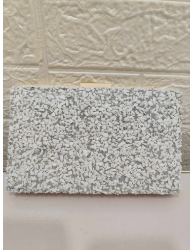 BOLSO PIEDRAS BLANCO