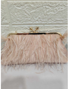 BOLSO PLUMAS ROSA 2