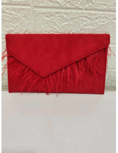BOLSO LIBRO PLUMAS ROJO 2