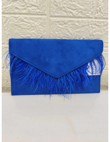 BOLSO LIBRO PLUMAS AZUL