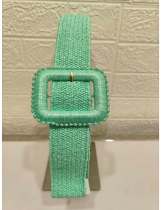 CINTURÓN RAFIA VERDE