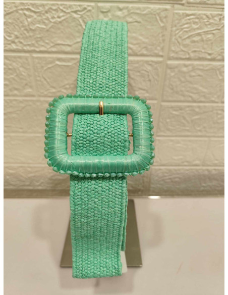 CINTURÓN RAFIA VERDE