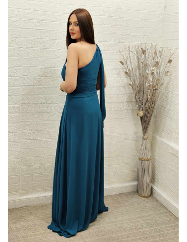 VESTIDO MARINA PETROLEO