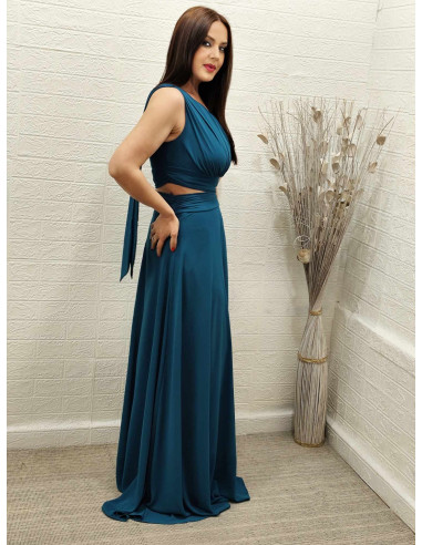 VESTIDO MARINA PETROLEO