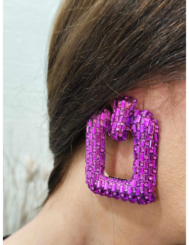 PENDIENTES CUADRADOS BUGANVILLA