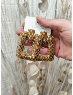 PENDIENTES CUADRADOS DORADOS