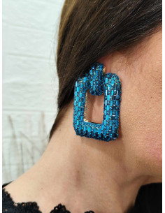 PENDIENTES CUADRADOS TURQUESA 2