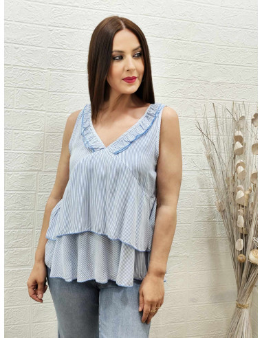 BLUSA GENO AZUL (TALLAS DE 36 A 42)