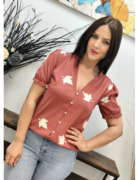 CAMISA HOJAS (TALLAS DE 36 A 44)