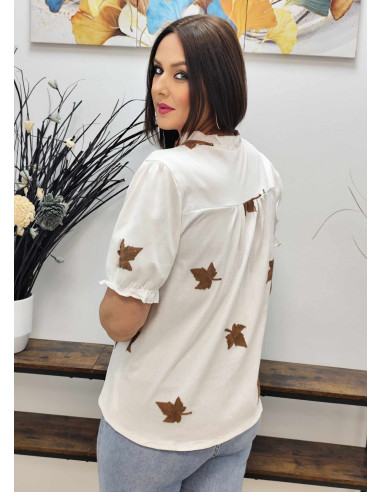 CAMISA HOJAS (TALLAS DE 36 A 44)
