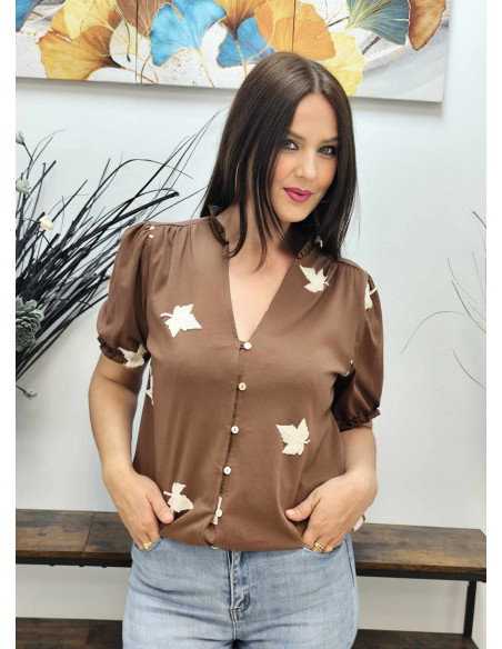 CAMISA HOJAS (TALLAS DE 36 A 44)