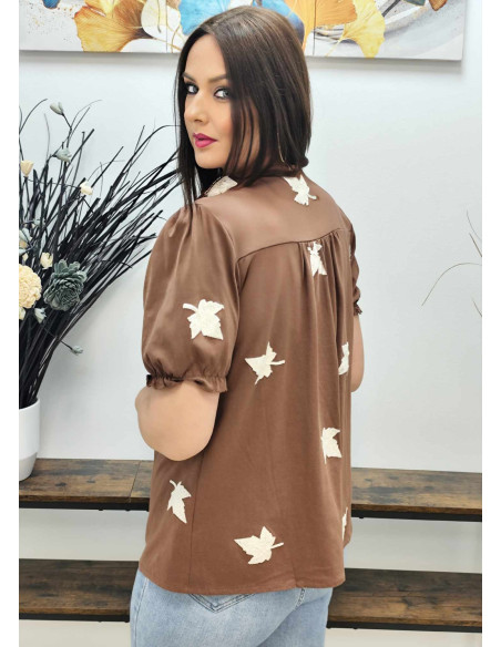 CAMISA HOJAS (TALLAS DE 36 A 44)