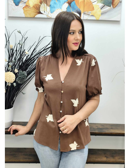 CAMISA HOJAS (TALLAS DE 36 A 44)