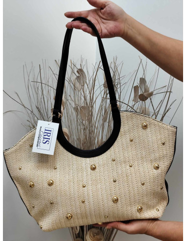 BOLSO RAFIA TACHAS