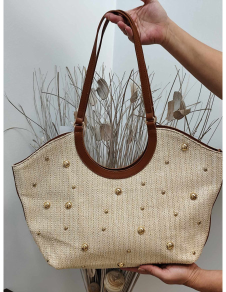 BOLSO RAFIA TACHAS