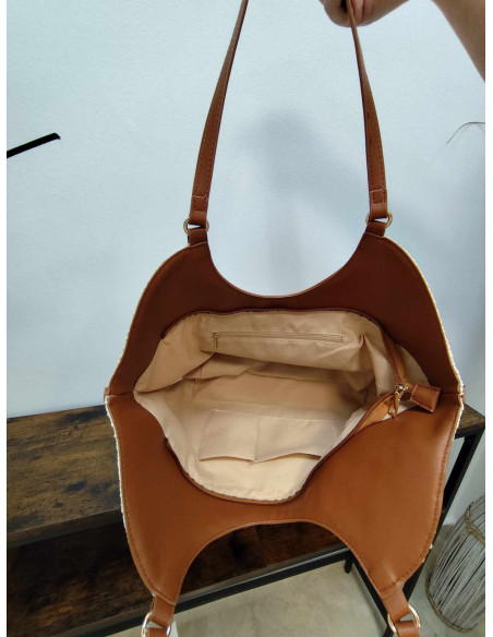 BOLSO RAFIA TACHAS
