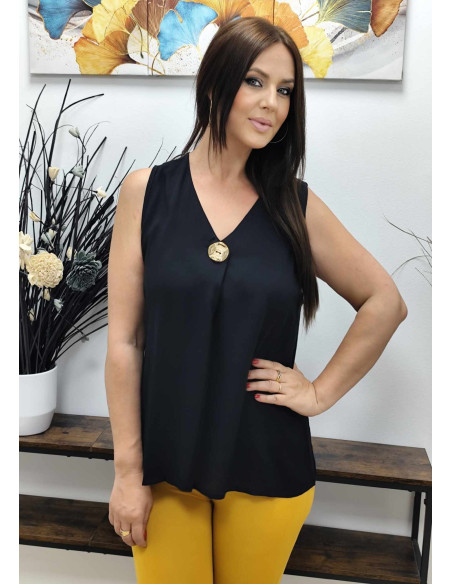 BLUSA BOTÓN (TALLAS DE 38 A 48)