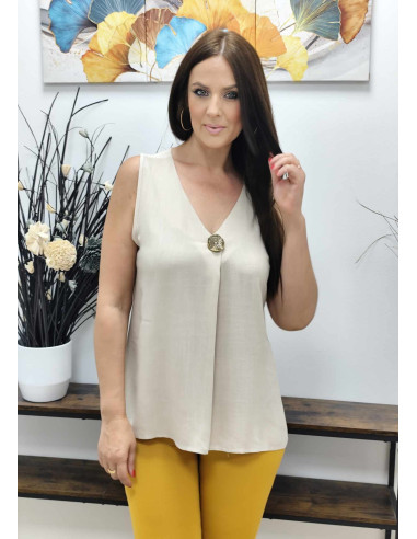 BLUSA BOTÓN (TALLAS DE 38 A 48)