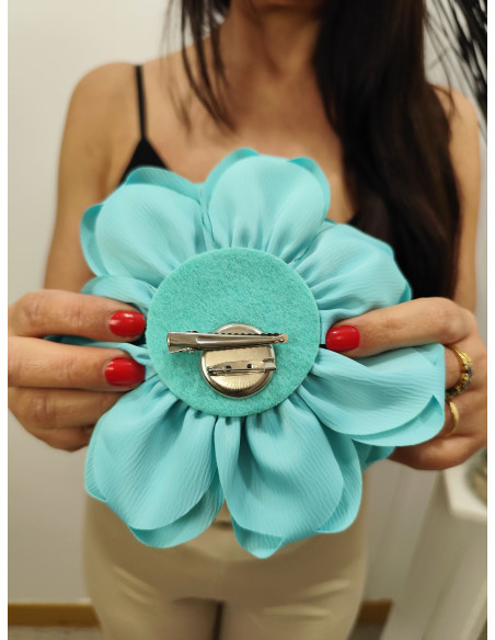ROSA BROCHE TURQUESA